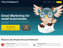 Tablet Screenshot of fluttermail.com